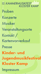 Mobile Screenshot of kammermusikfest-klosterkamp.de